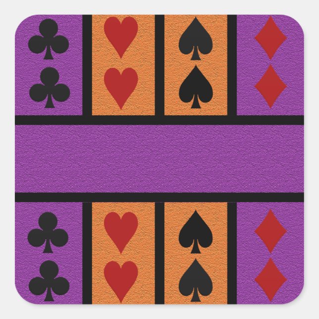 Card Player stickers, customise Square Sticker (Front)