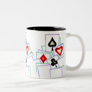 Card Player Suits Two-Tone Coffee Mug