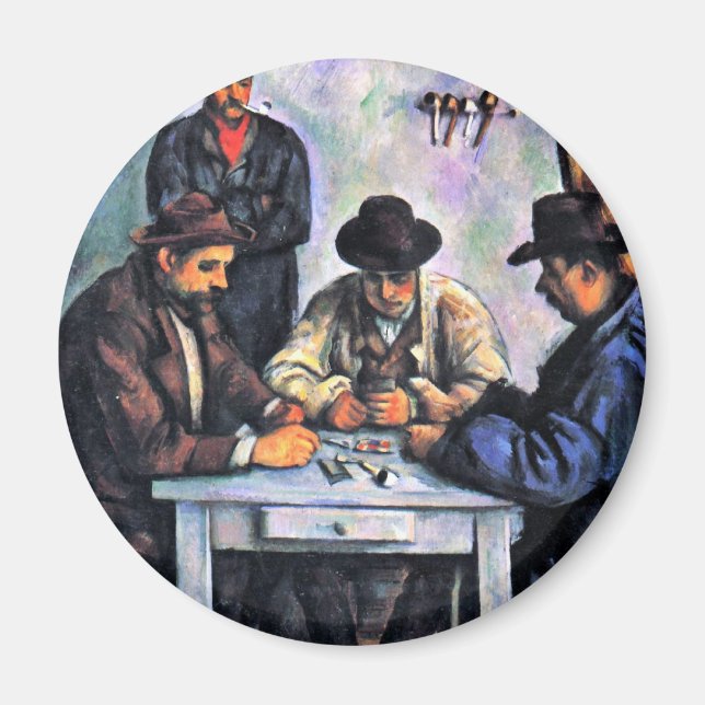 Card Players By Paul Cézanne (Best Quality) Magnet (Front)