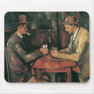 Card Players by Paul Cezanne, Vintage Fine Art Mouse Pad