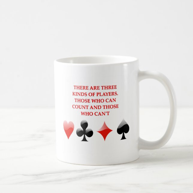 card players joke coffee mug (Right)