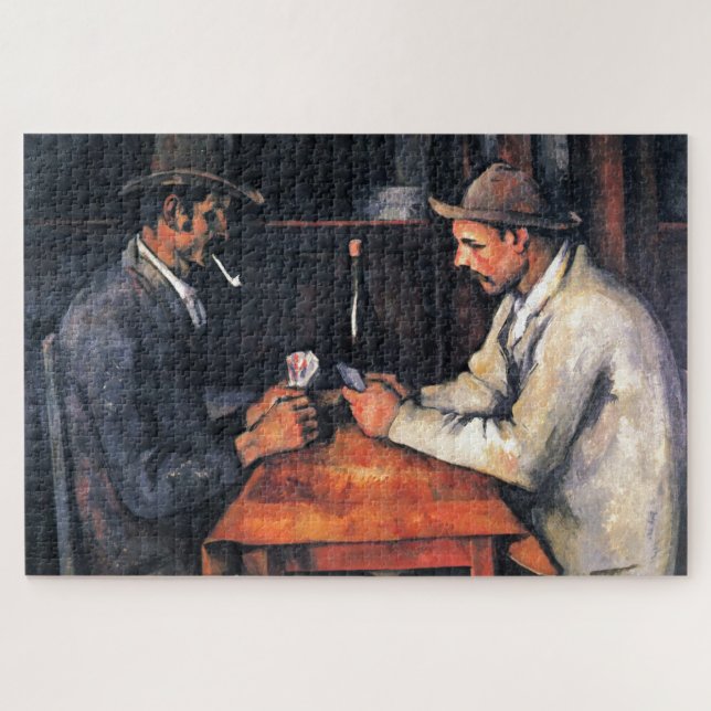 Card Players Paul Cezanne Painting Art Jigsaw Puzzle (Horizontal)