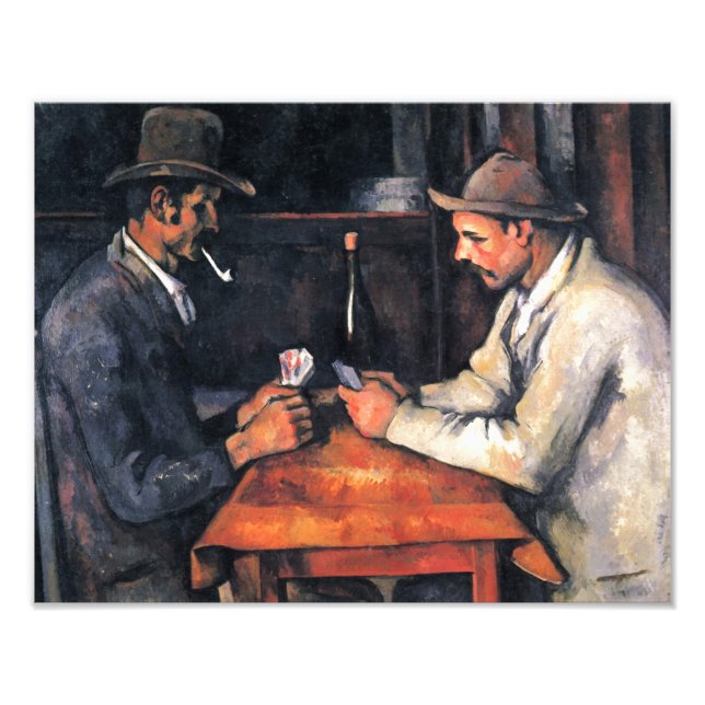 Card Players Paul Cezanne Painting Art Photo Print (Front)