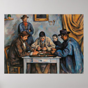 Card Players Paul Cezanne Painting Art Poster