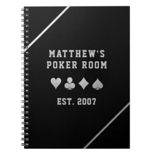 Card Poker Night Host Custom Notebook