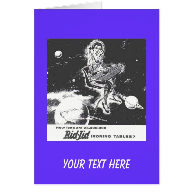 Card - Retro 1950s Ironing Board Ad (Front)
