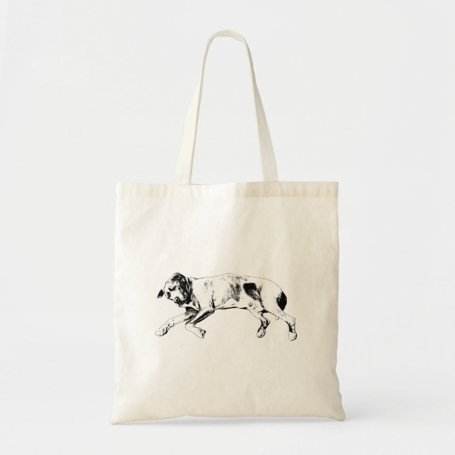 Card Run, Dozing Companion Tote Bag (Front)