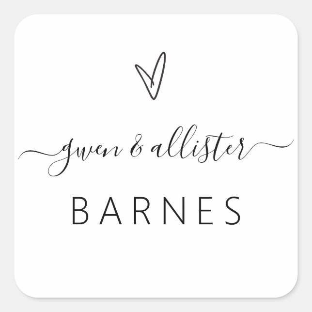 Card Seal Sticker Favour Box Label Wedding G400 (Front)