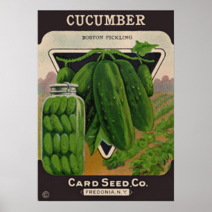 Card Seed Company envelope cover - Cucumbers Poster