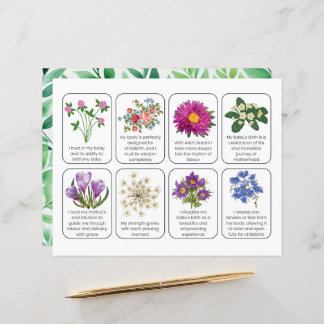 Card Set With 8 Childbirth Affirmations