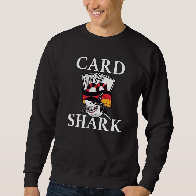 Card Shark Game Playing Cards Poker Premium Sweatshirt (Front)