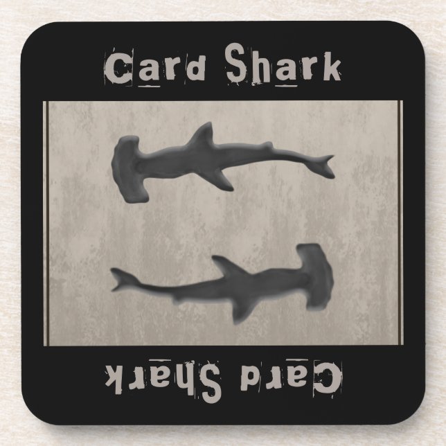 Card Shark Grey Coaster (Front)