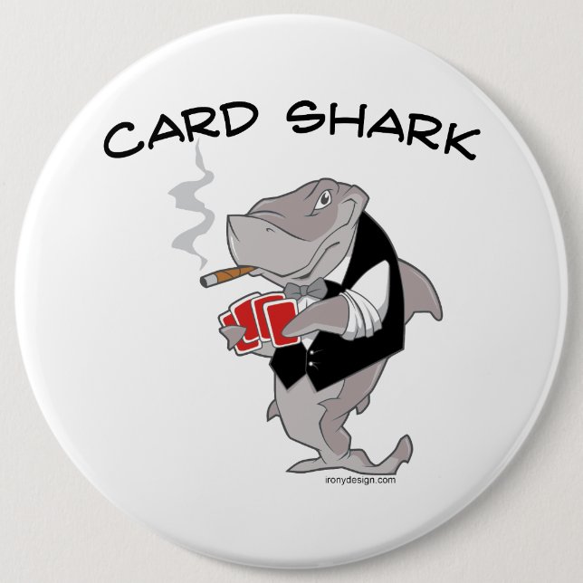 Card Shark Player Design 6 Cm Round Badge (Front)