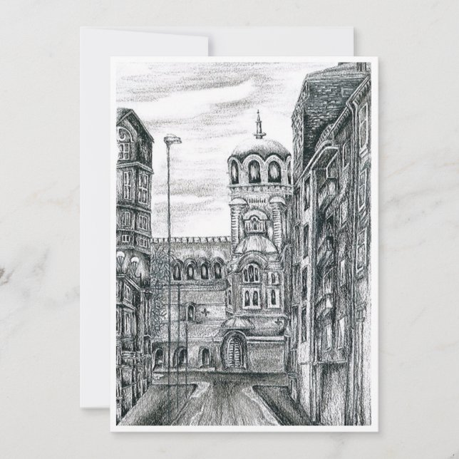 Card, Sofia Capital of Bulgaria Thank You Card (Front)