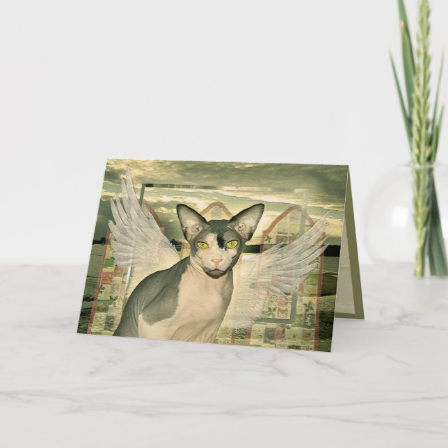 Card | Sphynx Angel With deepest Sympathy (Front)