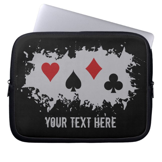 Card Splash custom laptop sleeve (Front)