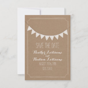 Card Stock Inspired Eyelet Bunting Save The Date