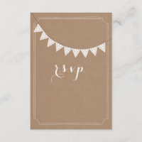 Card Stock Inspired Eyelet Bunting Wedding RSVP