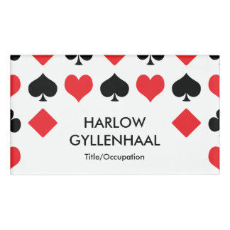 Card Suits Casino Name Tag