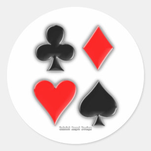 Card Suits Classic Round Sticker