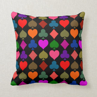 Card Suits Pattern, Bright Cushion