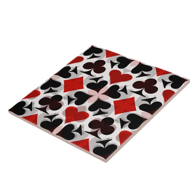 Card Suits Pattern Ceramic Tile (Side)