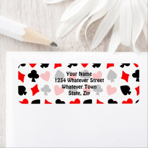 Card Suits Return Address Label