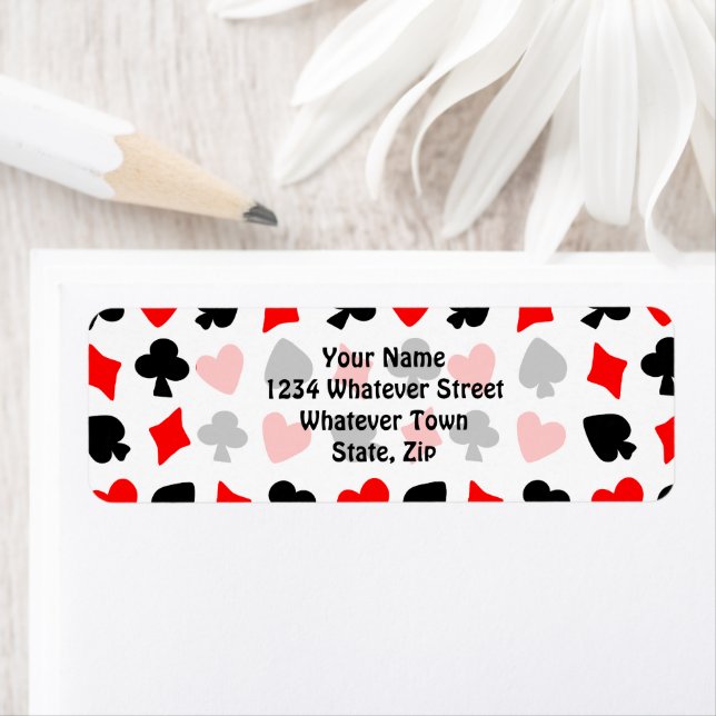 Card Suits Return Address Return Address Label (Insitu)
