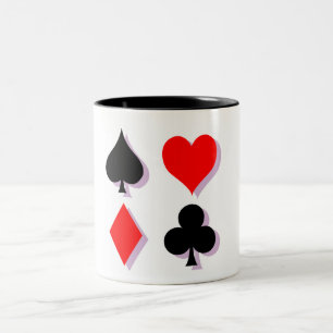 Card Suits Two-Tone Coffee Mug
