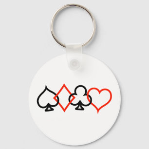 Card Symbols Intertwined Key Ring