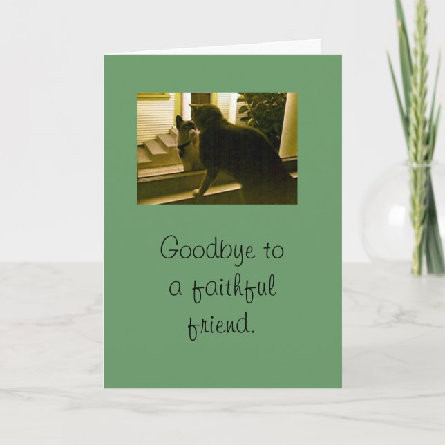 Card - sympathy - Goodbye to Faithful Friend (Front)