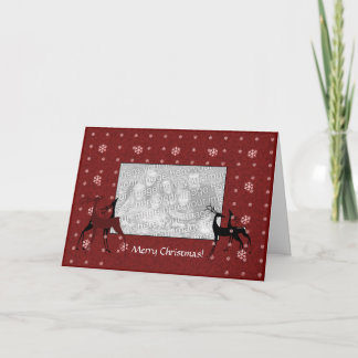 Card Template - Christmas Reindeers