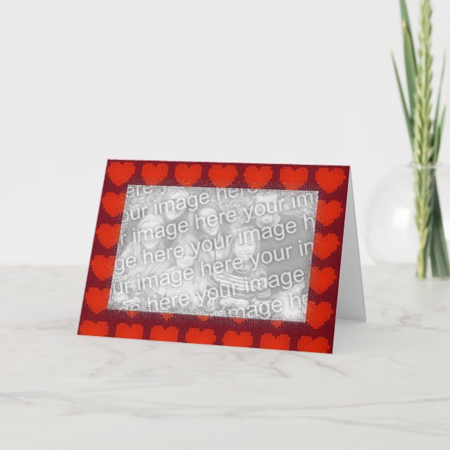 Card Template - Love Heart Border (Front)