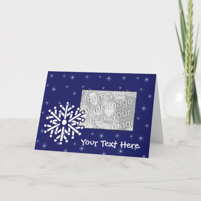 Card Template - Snowflakes (Front)