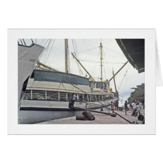 Card, the Dock at Huahine, French Polynesia