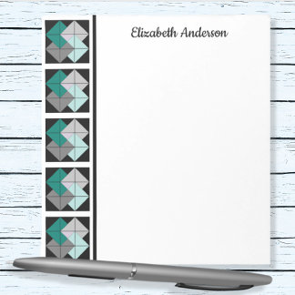 Card Trick Quilt Block Border Note Pad