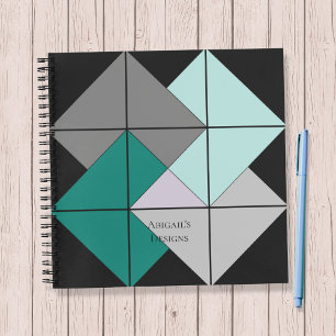 Card Trick Quilt Block Spiral Notebook