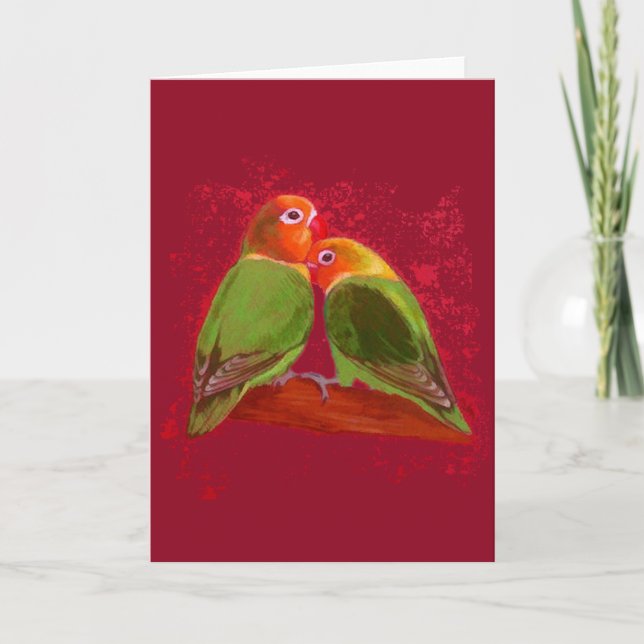 Card - Valentine's Day Lovebirds (Front)