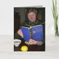 Card —Victorian book quote inside