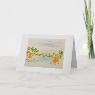 Card Watercolor / Harbour off the San Francisco Ba