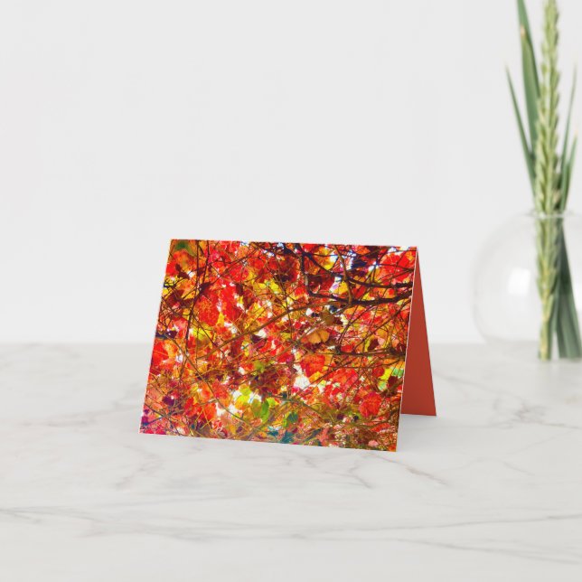 Card with Autumn Leaves (Front)
