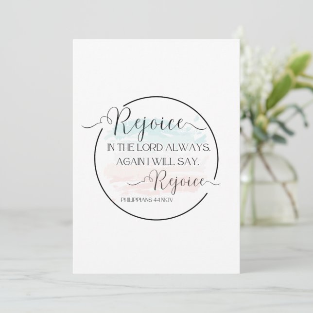 Card with Bible Verse  (Standing Front)
