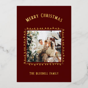 Card With Foil- Personalised Photo Merry Christmas