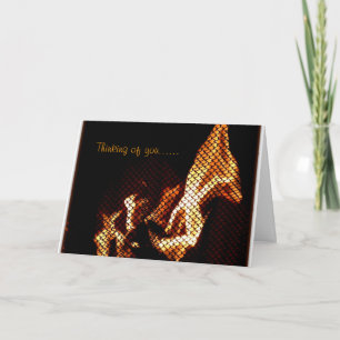 Card with interesting flames