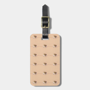 Card with painted watercolor cake luggage tag