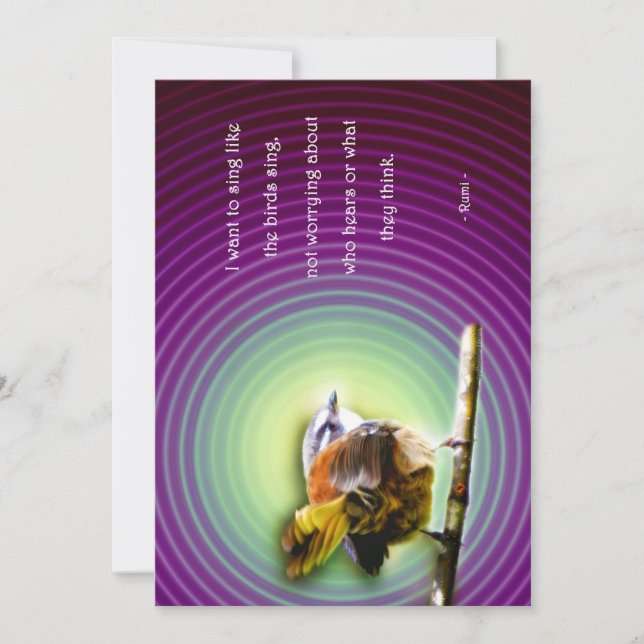 Card with poem Rumi (Front)