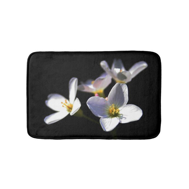 Cardamine Pratensis Flowers bmcna Bath Mat (Front)