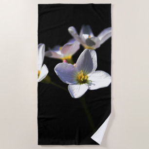 Cardamine Pratensis Flowers btcna Beach Towel