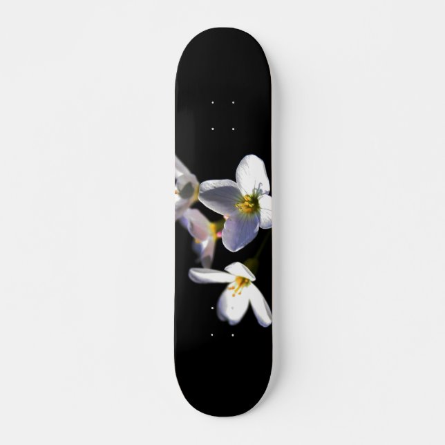 Cardamine Pratensis Flowers sdcnm Skateboard (Front)