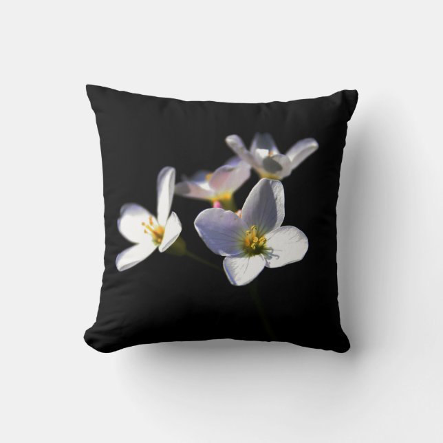 Cardamine Pratensis Flowers tpcna Cushion (Front)